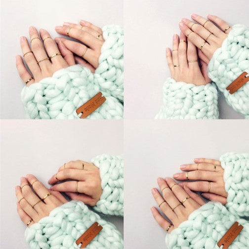 10PCS SET Fashion Simple Design Vintage Gold Silver Color Joint Rings Sets For Women Jewelry J7213