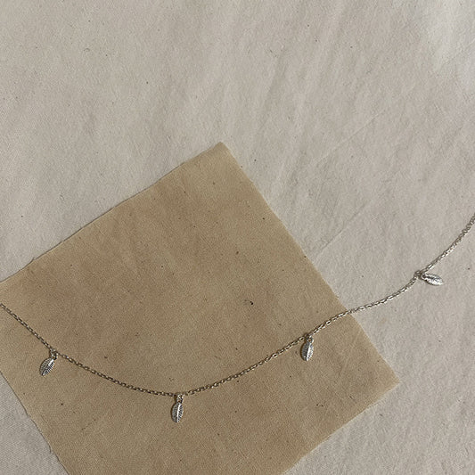 Cherry Leaves Stacked Necklace Sterling Silver For Women