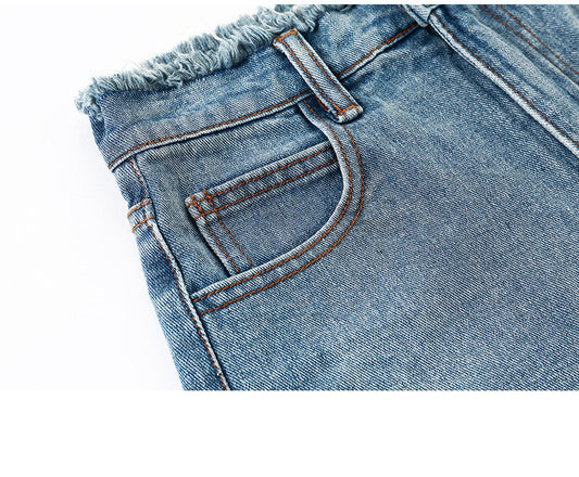 Women's Summer Loose High Waist Denim Shorts