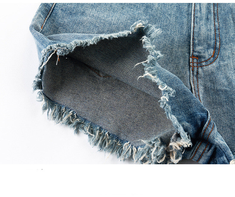 Women's Summer Loose High Waist Denim Shorts
