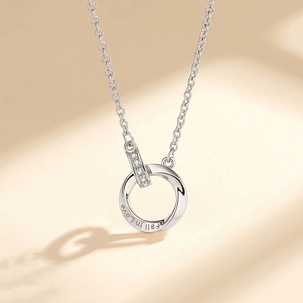 Silver Mobius Strip Necklace