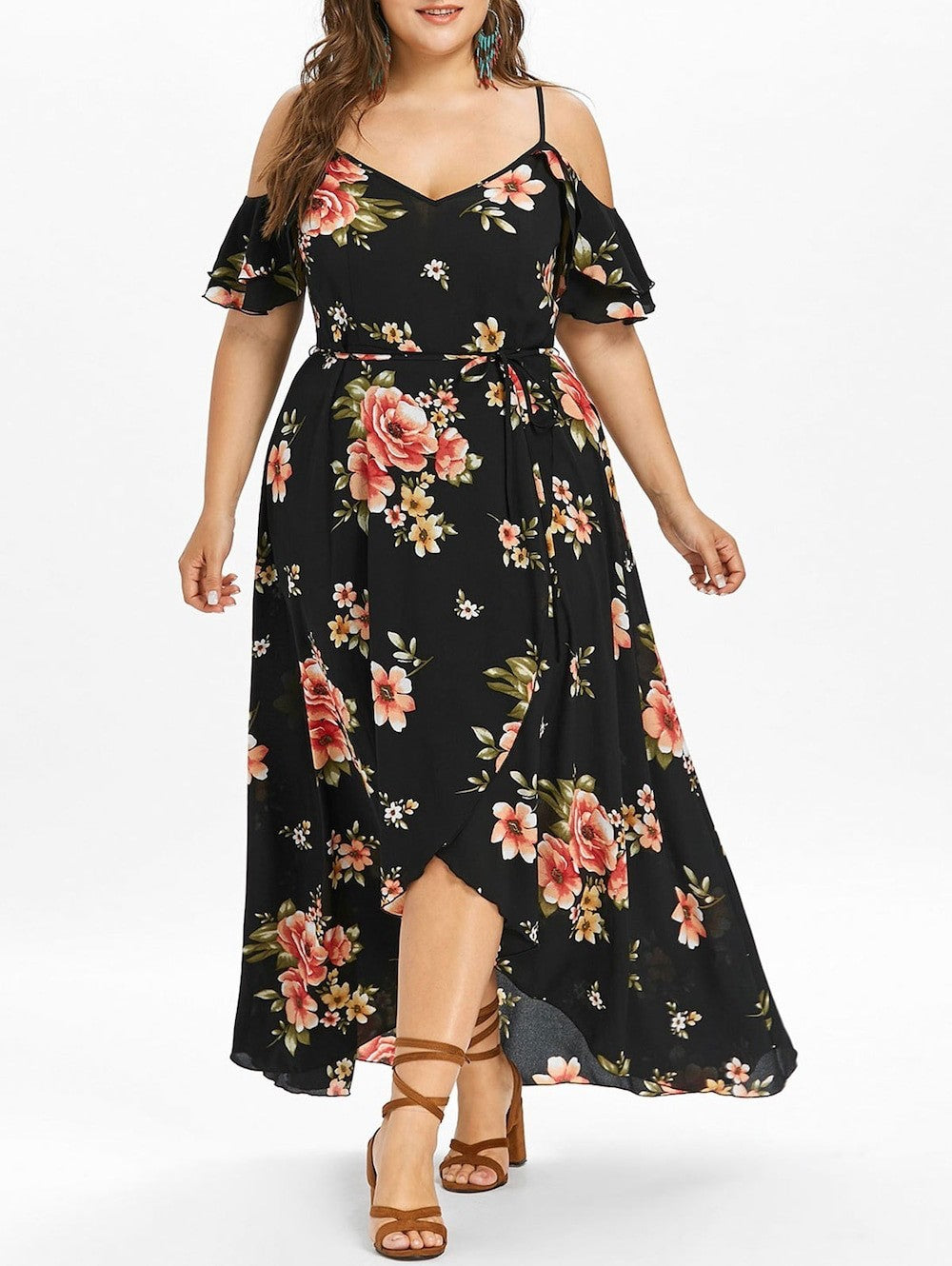 Women Summer Plus Size Loose Beach Long Dress Skirt