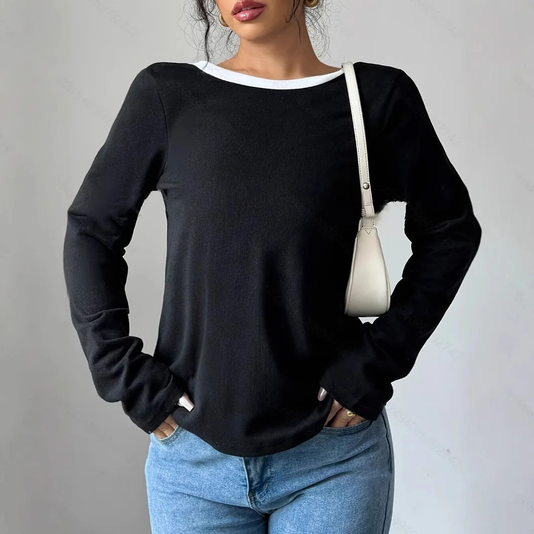 T-Shirt Full Sleeve Base Layer Top Crew Neck Design