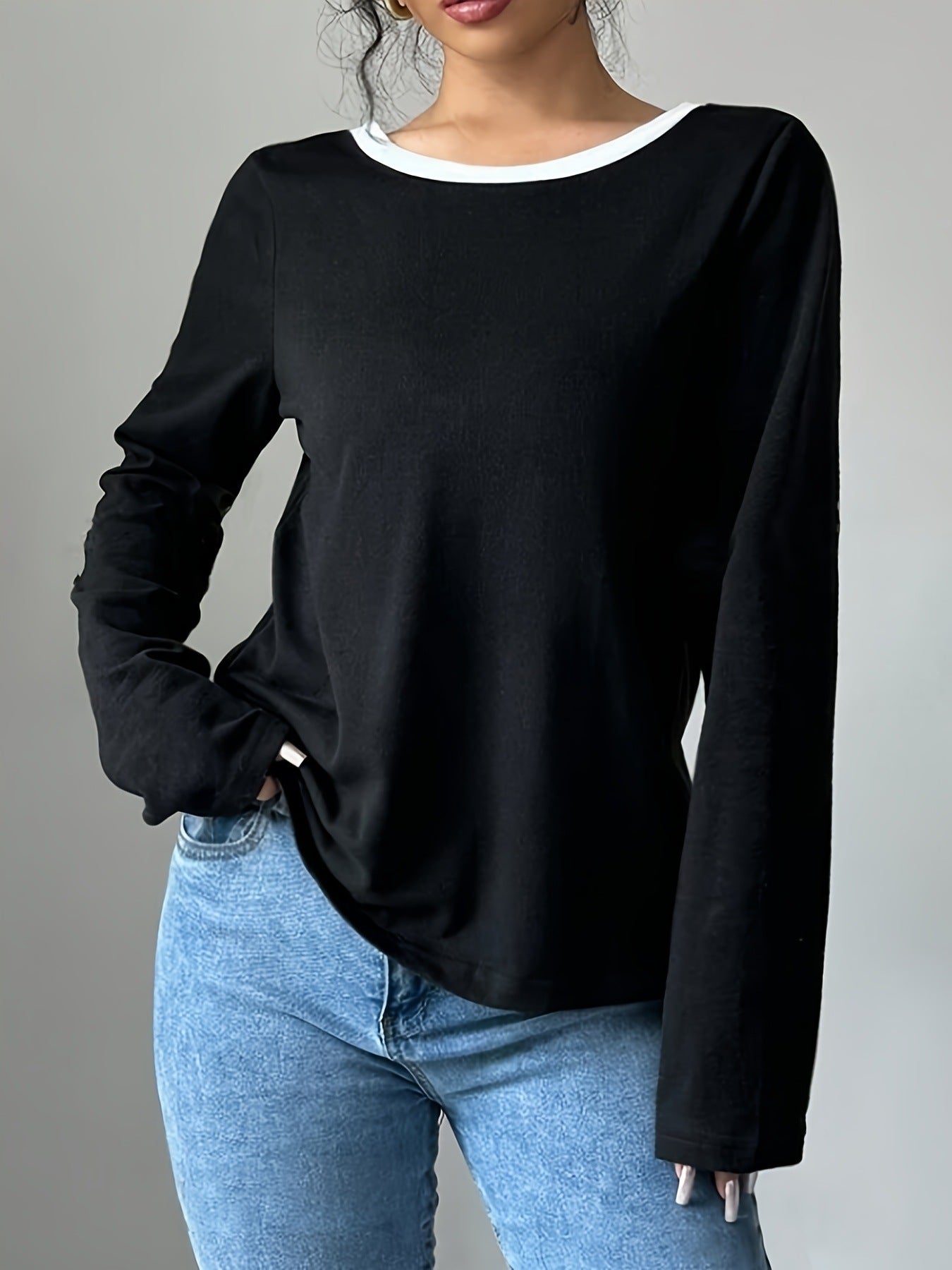 T-Shirt Full Sleeve Base Layer Top Crew Neck Design