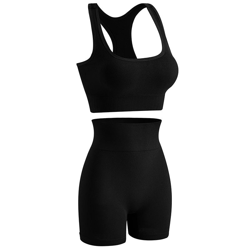 Sports Yoga Bra And Shorts Suit