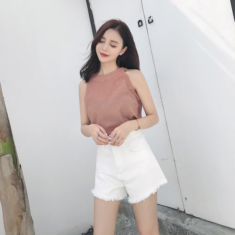 Women's Summer Loose High Waist Denim Shorts