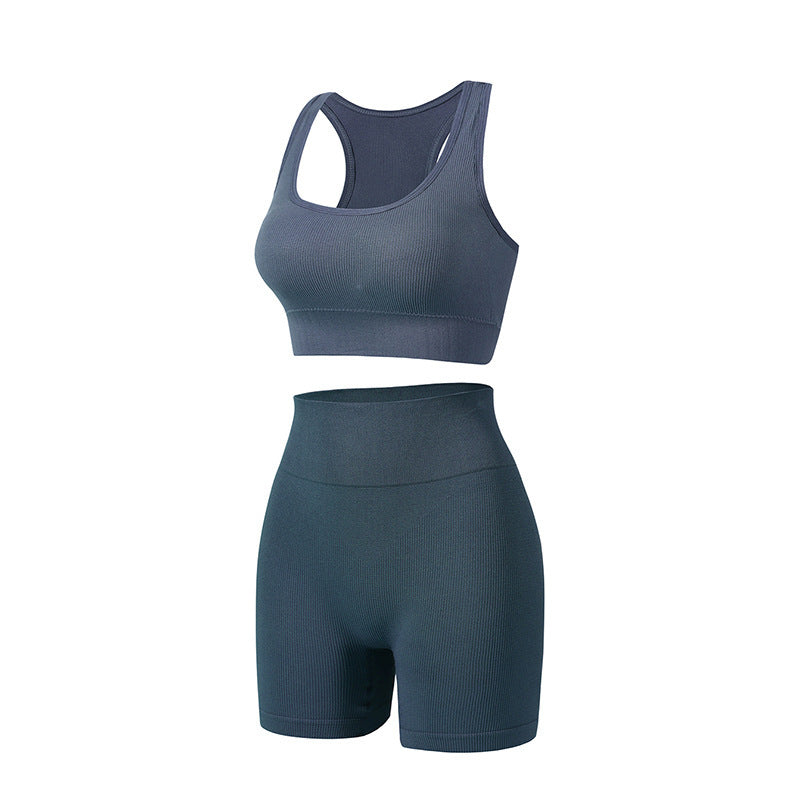 Sports Yoga Bra And Shorts Suit