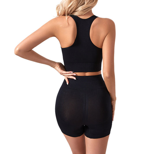 Sports Yoga Bra And Shorts Suit