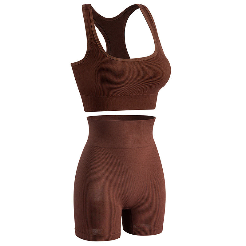 Sports Yoga Bra And Shorts Suit