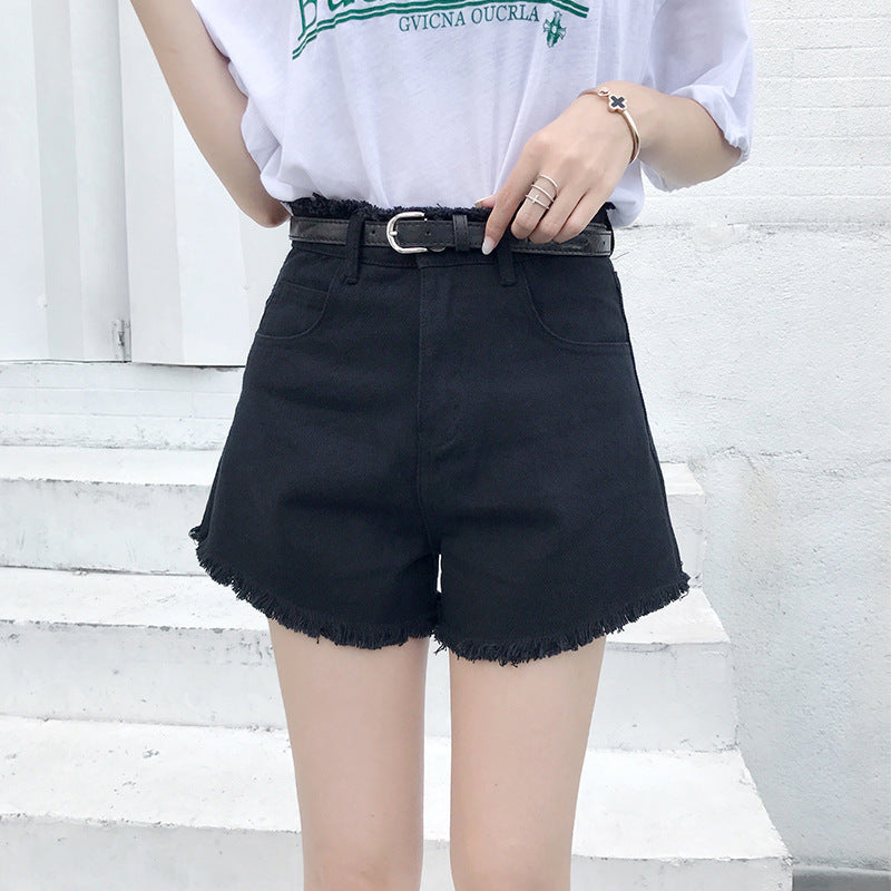 Women's Summer Loose High Waist Denim Shorts