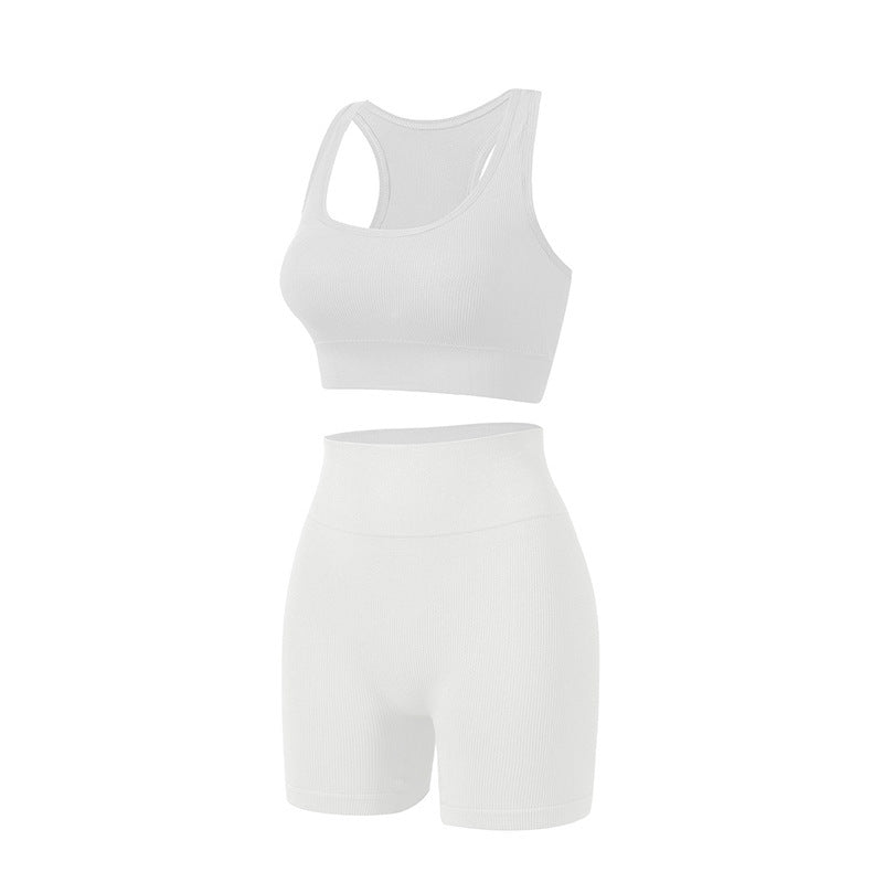 Sports Yoga Bra And Shorts Suit