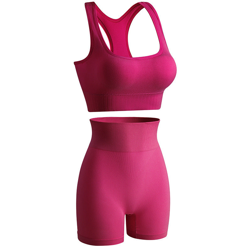 Sports Yoga Bra And Shorts Suit
