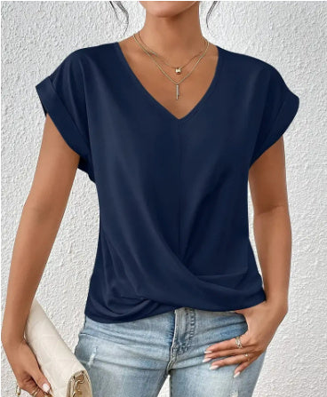 V-neck Short-sleeve T-shirt Summer Casual